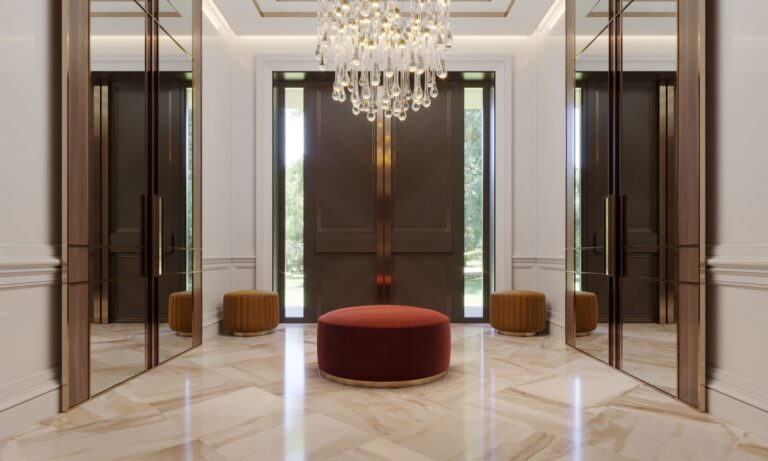 Дизайн вестибюля в дизайне коттеджа