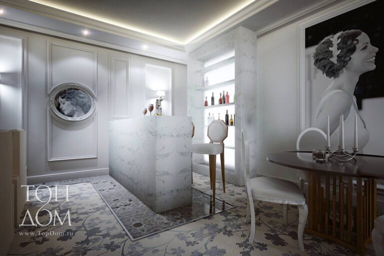 Фото бара в интерьере домашнего кинозала