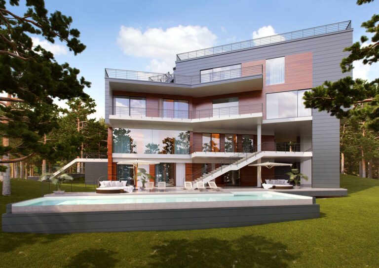 Дизайн внутреннего двора дома