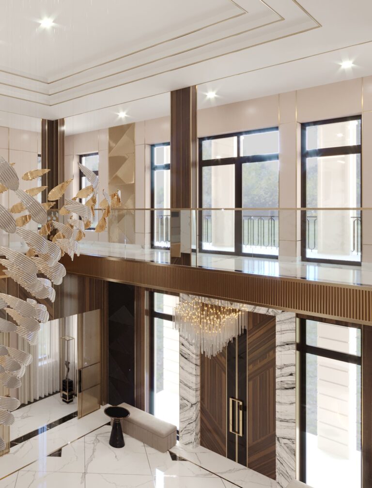 Интерьер холлов двух этажей