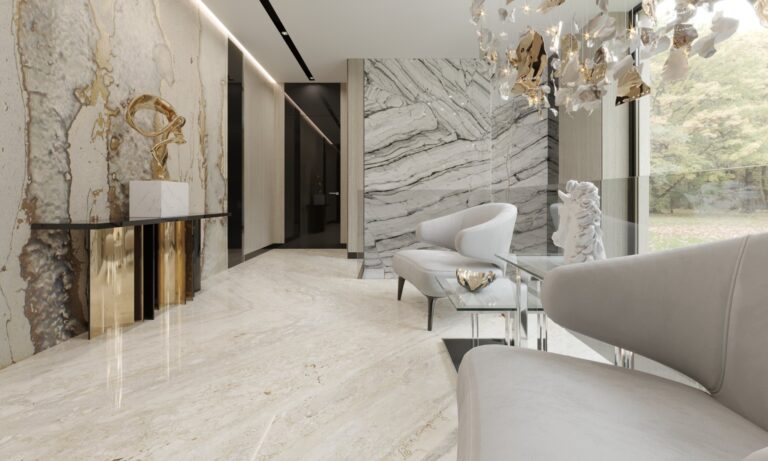 Интерьер холла 1-го этажа с местом для отдыха