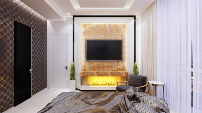 Фото стильного интерьера спальни