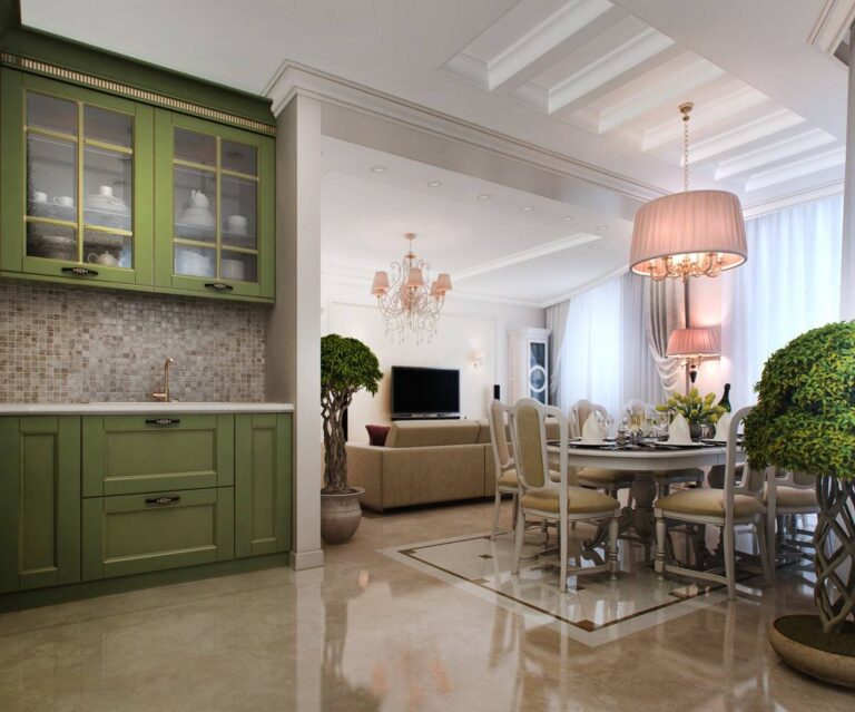 Керамическое покрытие в бежевых тонах в дизайне дома