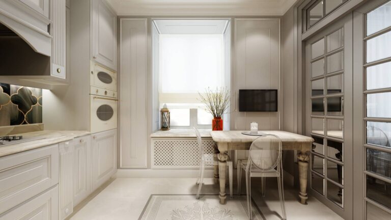 Фото белой кухни в стиле классики