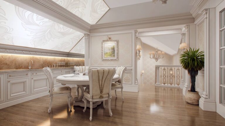 Мансарда со светлой кухней