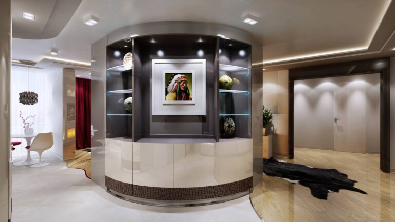 Фото совмещенных гостиной, кухни, столовой