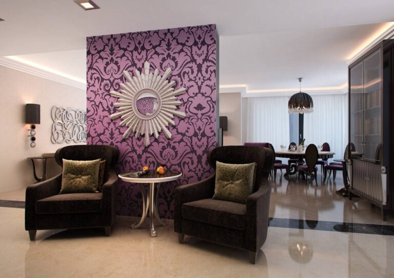 Фото сиреневой гостиной в квартире