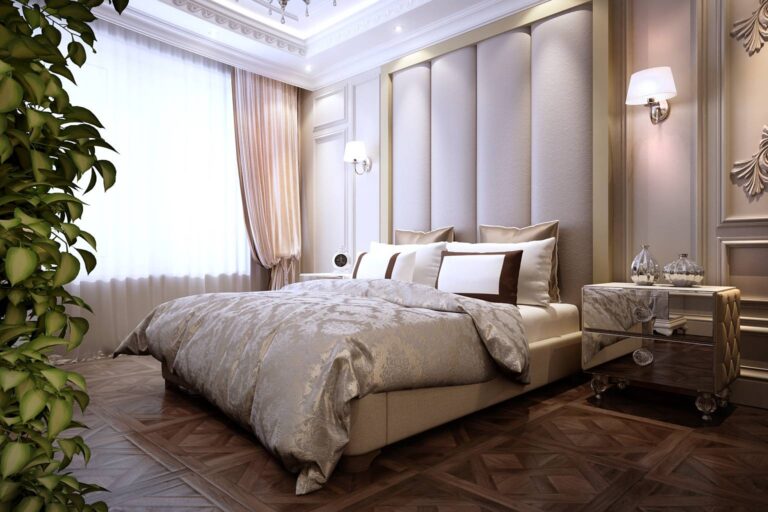 Фото интересного оформления спальни