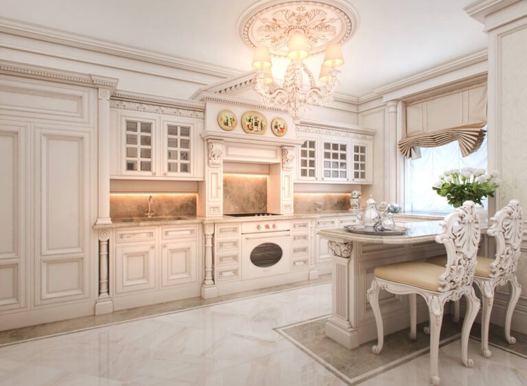 Дорогой дизайн интерьера кухни