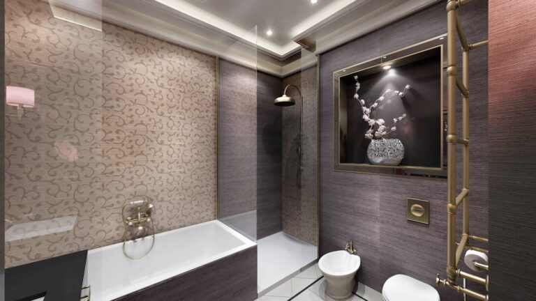 Фото дизайна ванной в натуральных тонах