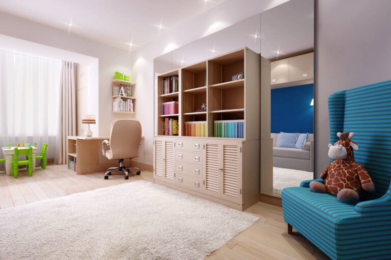 Интерьер детской комнаты совмещенной с балконом