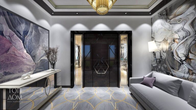 Фото красивого интерьера прихожей частного дома