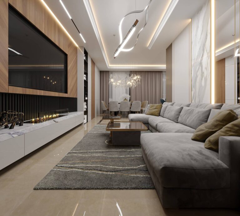 Дизайн гостиной-столовой в квартире