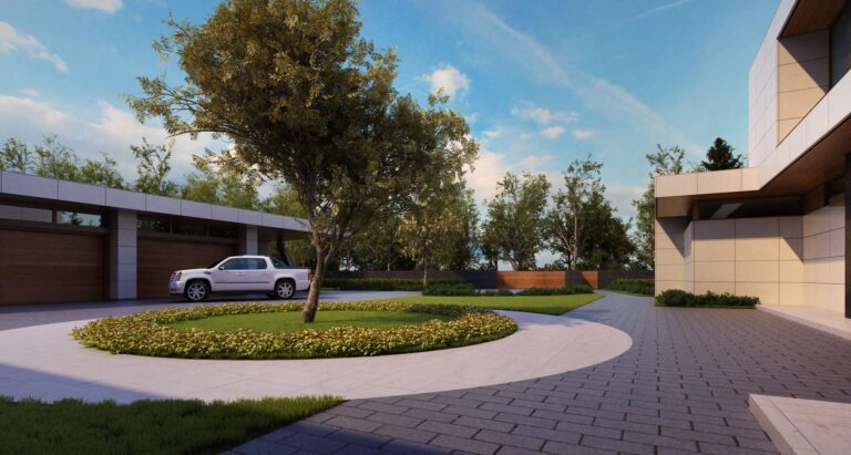 Ландшафтный дизайн во внутреннем дворе