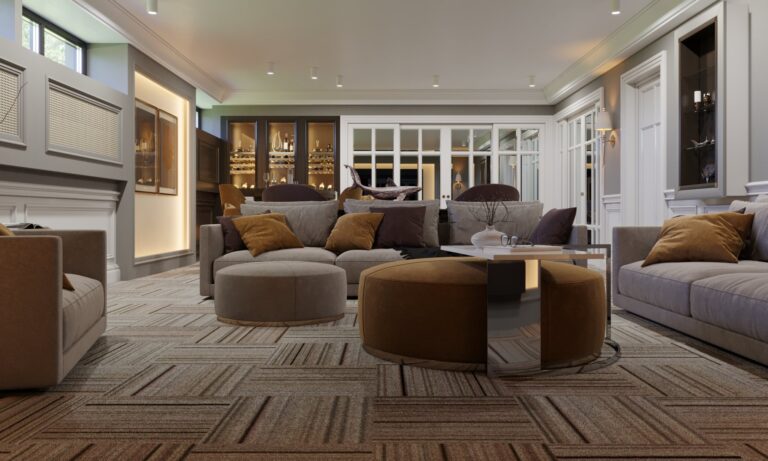 Цокольный этаж дома с большой гостиной