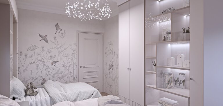 Роспись стен в детской для двоих