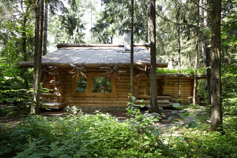 Домик в лесу, сделанный без единого гвоздя